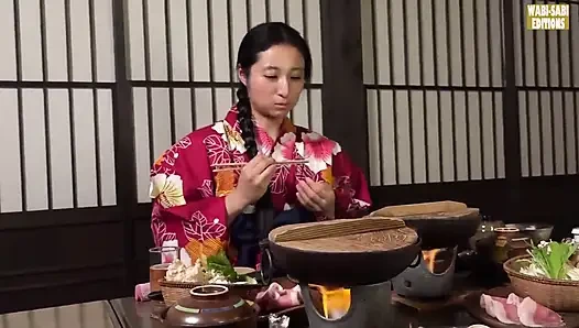 Erotik drama tiyatrosu zarif bir inn proprietress ile şehvetli bir karşılaşma -sahne.2