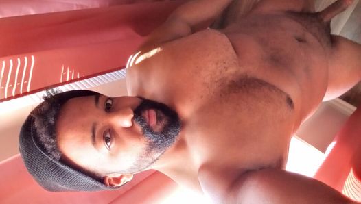 Thick Bearded Selfie Cock Stroke and Cum
