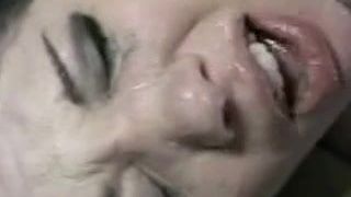 girl chokes on cum and gets really angry.