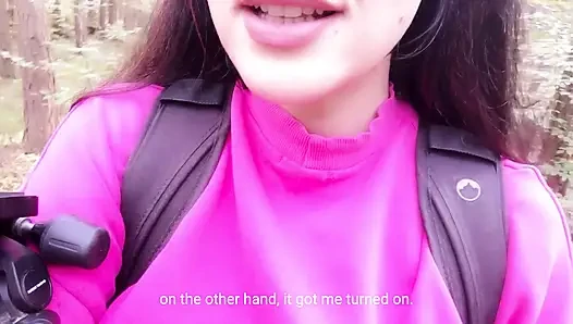 Risky German JOI public masturbation (almost caught)