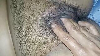 Caressing juicy pussy
