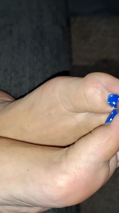 Stroking my hairy little dick until I shoot a load on her cute little toes | Clip 3