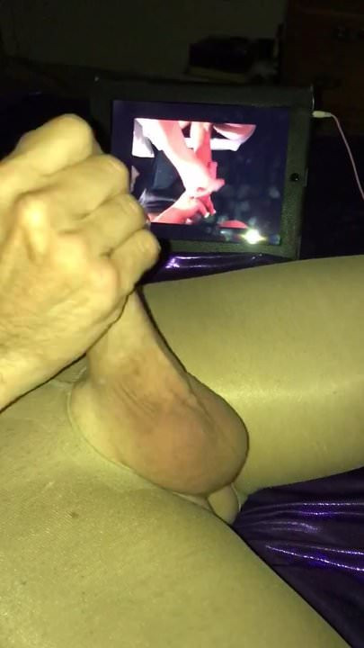 Stroking to cock