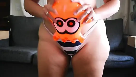 Hips closeup ve squish splatoon şişme - bunny looner