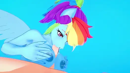 Rainbow Dash делает минет в видео от первого лица - моя маленькая дружба с пони - волшебная хентай пародия