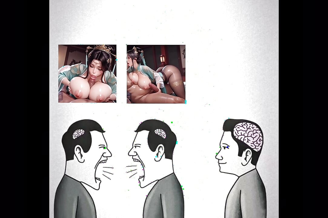 (AI 헨타이 비디오) 중국 공주와 많은 남자가 함께 친밀한 밤을 가지고있다.
