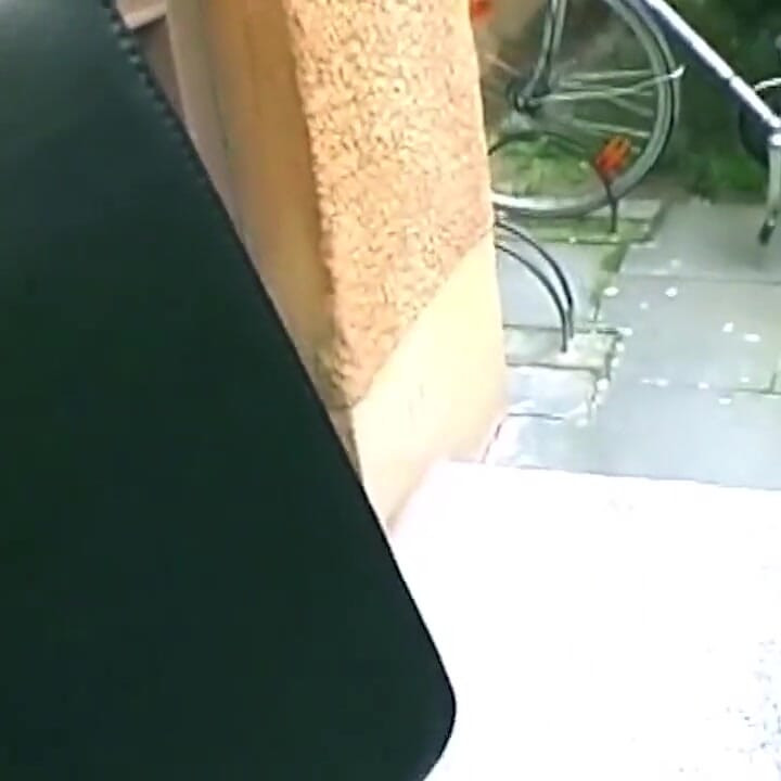 Blonde Slides Glass Dildo Deep Inside