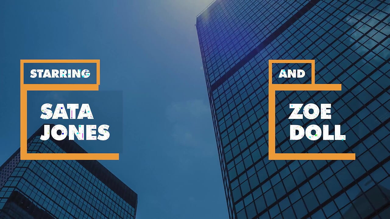 Bakış açısı - döl fahişeleri Sata Jones ve Zoe Doll ofiste üçlü grup seks yapıyor