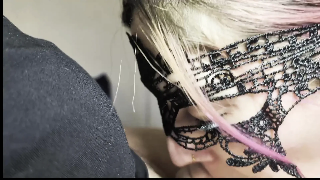 Afternoon Throat Service - Black Dress Swallows Every Drop