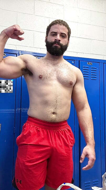 Muscle Guy in Locker Room