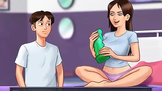 Cerita musim panas: abang tiri ngasih dildo ukuran raksasa untuk adik tirinya, dia ngentot gila ep 74