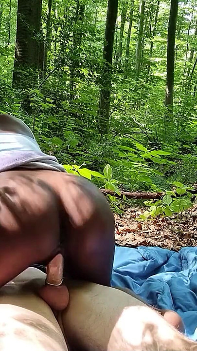 Spectacular moment from "Real Outdoor Amateur Sex between Ebony Zaawaadi and German Guy"