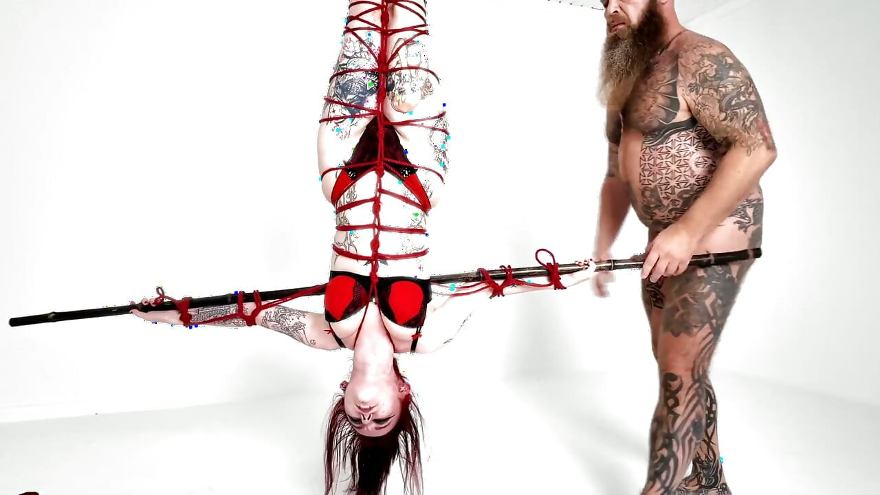 Small Rope Bunny Sucking Cock Upside Down