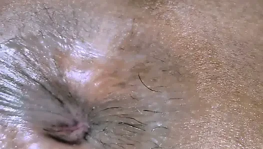 Pooja put his hand in his wife's pussy and inserted cucumber hot.