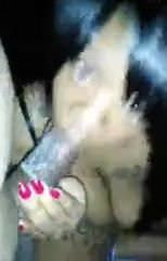 sucking with the condom on
