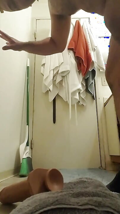 First time riding my big dildo