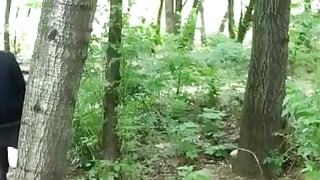 Bad Boy Jerks While Smoking Cigarette in a Forest - Almost Caught - so His Balls Stay Full