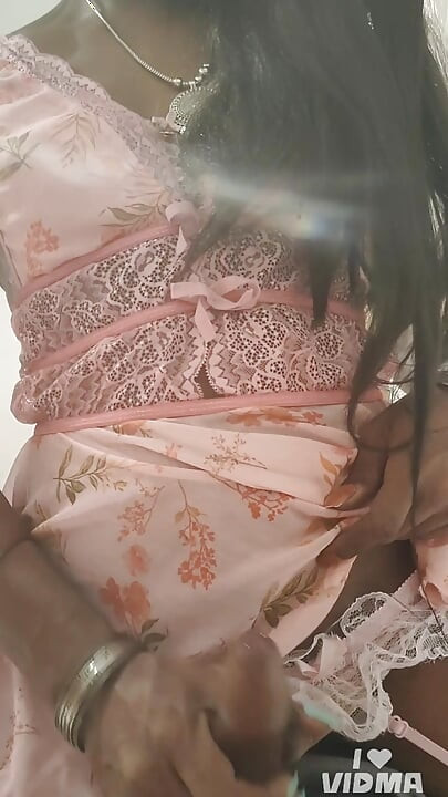 Indian sissy crossdresser strocking and sucking big cocl