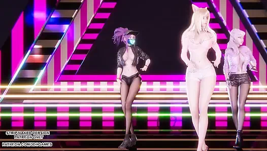 MMD BABYMONSTER - IMMER - Ahri, Akali, evelynn sexy Kpop Tanz liga der Legenden, Hentai unzensierter 4K 60FPS