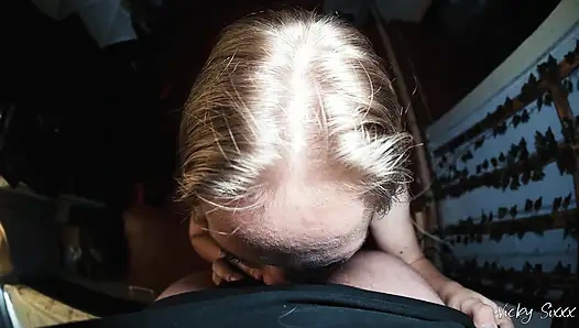 Hubby filmed my blonde friend sucks him off