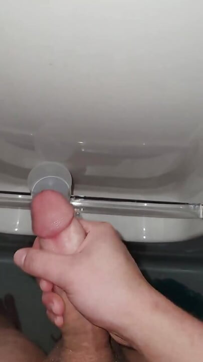 Using my cum to jerk off