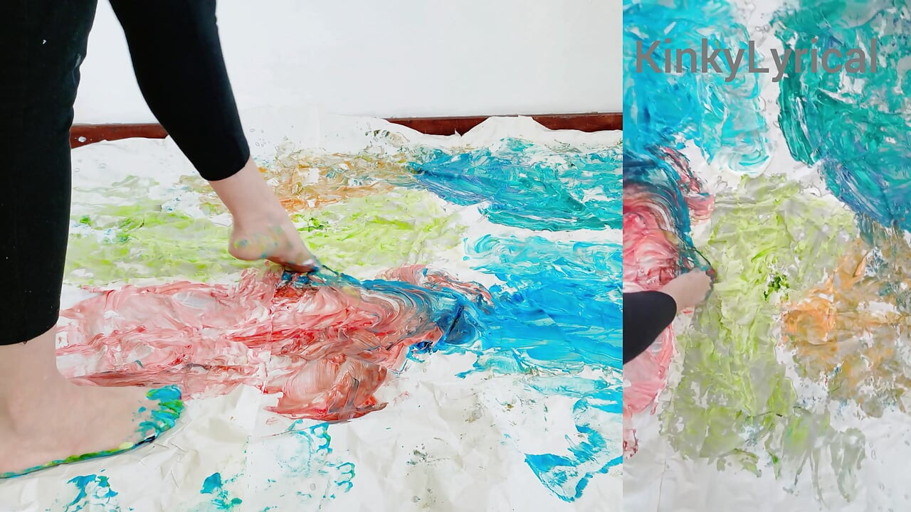 Foot art - pintura com pés