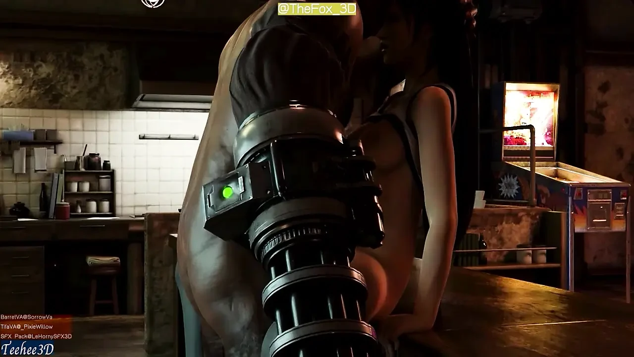 Final Fantasy VII FF7 - Barret X Tifa 7th love WM (Sound) By Teehee3D Animation 3D Hentai