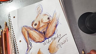 Drawing of a brown woman