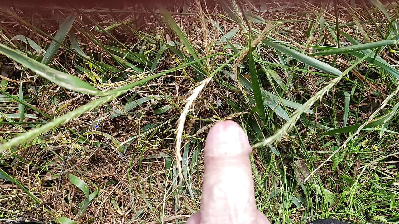 Jerking off outdoors