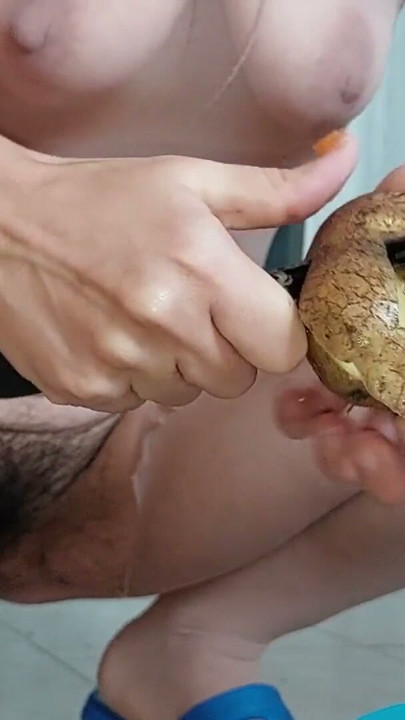Hairy wife big ass, hairy pussy, big nipples. Sexy amateur wife in the kitchen. | Clip 1