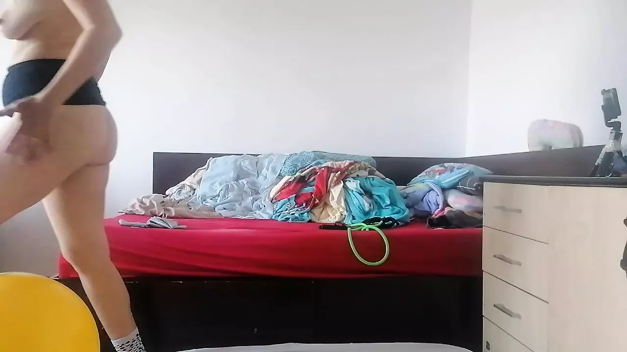 Sexy hot hairy latina, big ass. Sexy wife does yoga naked.