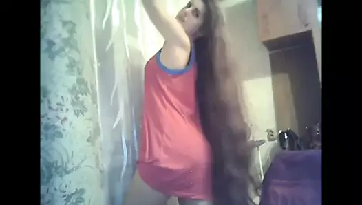 Sexy Very Long Hair Playing, Long Hair, Hair