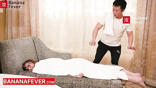 Tall White Girl Fucked by Hotel Massage Therapist – Asian Fit Guy Delivers Deep