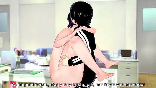 Fucking his best friend's mother in the Hentai office