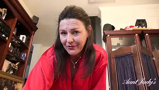 AuntJudys - Your Hairy Mature Stepaunt Joana gives you a massage (POV)