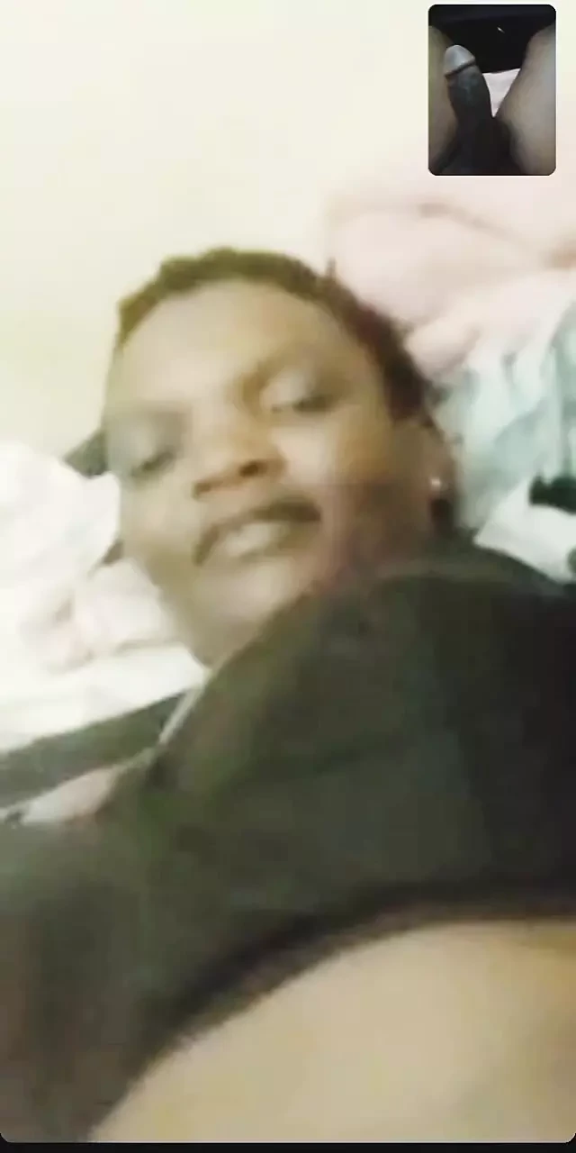 Horny Black Stepmmama Masturbating on Video Call with BBC Guy