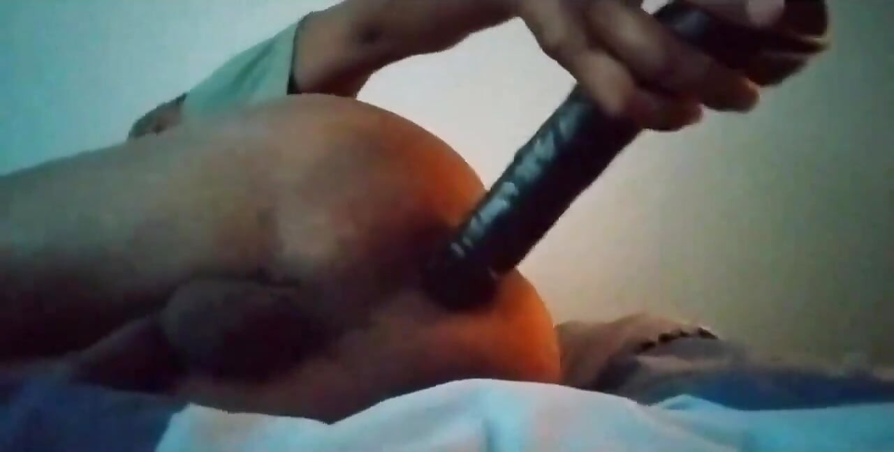 Anally Penetrated by 11 Inch Dildo