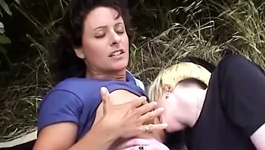 Mature Lesbians Devour Each Other Outdoors Passionately