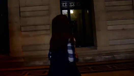 Sexy Redhead Tourist Rides Cock in the Heat