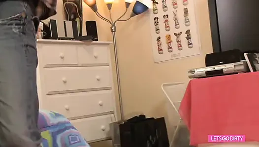 Sexy stepmom being caught and fucked hard by stranger