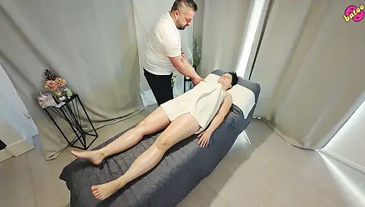 Hot Shy MILF Came in for a Relaxation Massage but Got Full Hot Pussy Treatment