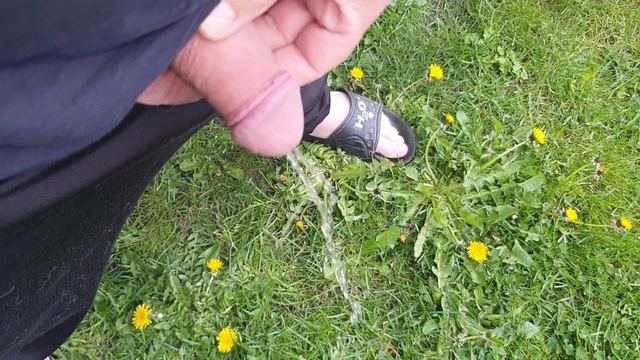 Me taking a piss outdoor