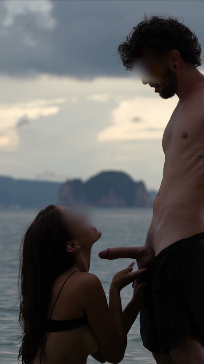 She Milks Him Public - Cum in Mouth | Clip 1