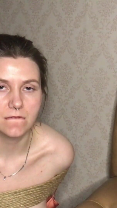 Bound, Hot, Long-Haired Russian MILF - a deep, sloppy blowjob and a hard doggy-style fuck - Lovessie | Clip 1