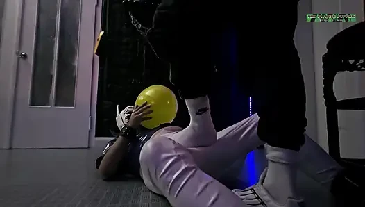 Playing Puppies Sneakers, Smelly Socks, Feets and the Yellow Balloon