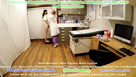 Стань доктором Тампа и осмотри Александру Ву с медсестрой Stacy Shepard во время унизительного гинекологического осмотра, требуется 4 новых студента
