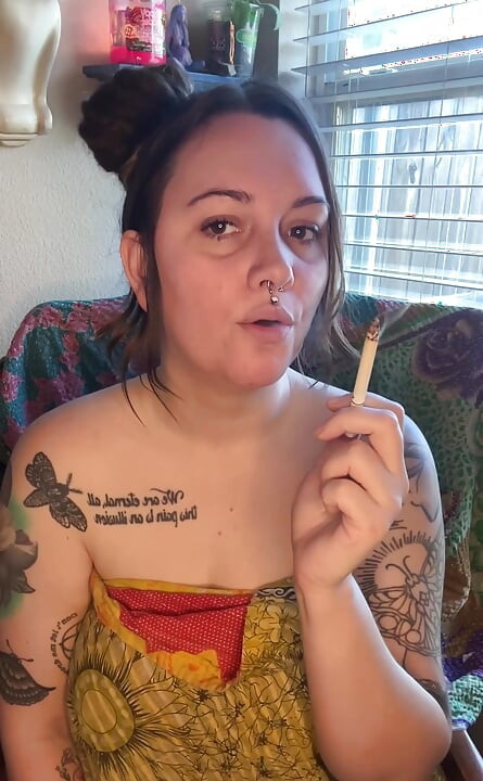 Chubby Smoker Masturbating