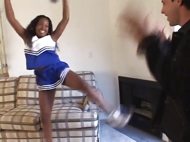 White guy drills chubby black chick on couch