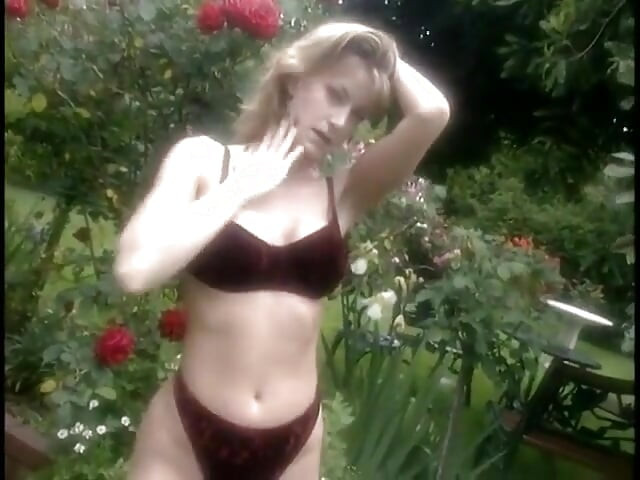 An older woman talks to her partner in a bra at home 2 scenes in 1