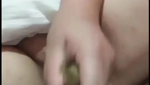 Playing Eggplant Pussy